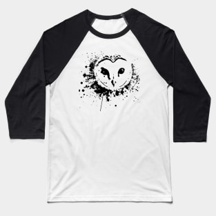 Barn Owl Graffiti Baseball T-Shirt